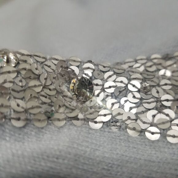 SAKS FIFTH AVENUE Sweater Womens Small Light Blue 100% Cashmere 2-Piece Cardigan - Picture 4 of 13